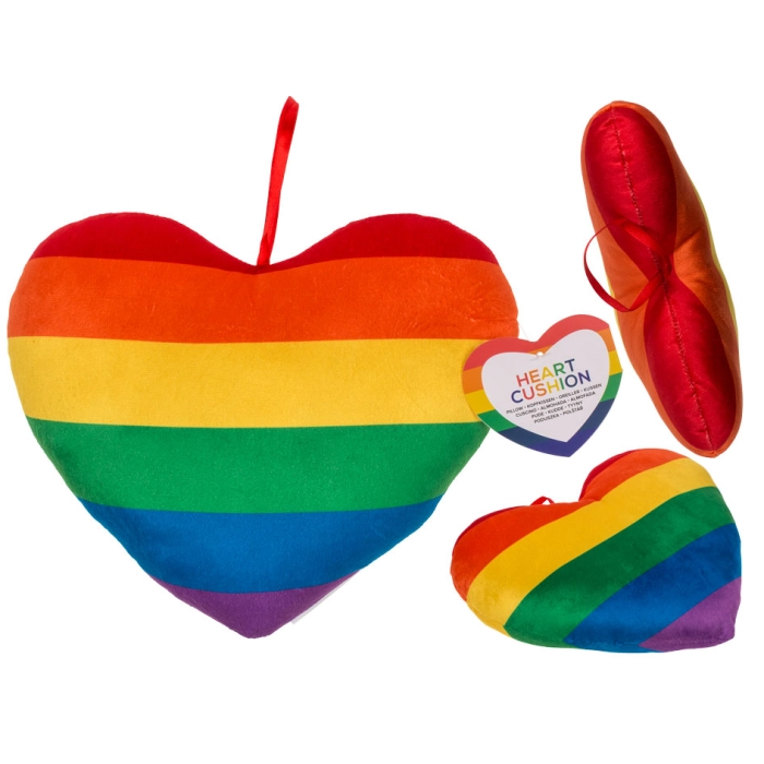 Plüss szivárvány szív - Pride