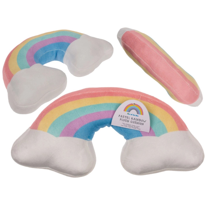 Rainbow decorative pillow - pastels