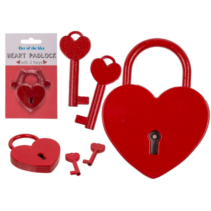 Vorhängeschloss der Liebe Herz mit 2 Schlüsseln