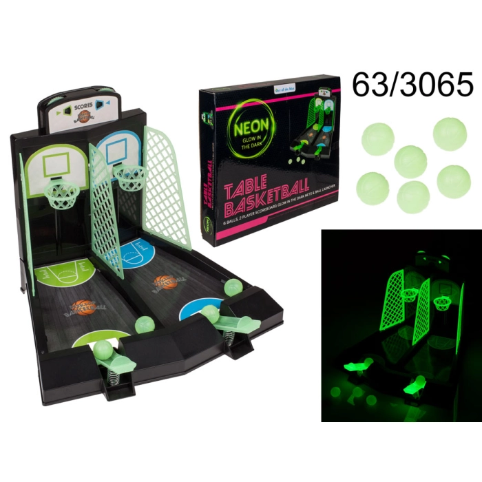 Table basketball - glows in the dark