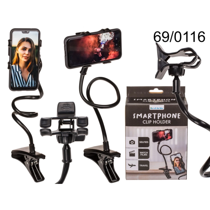 Universal phone holder with a clip
