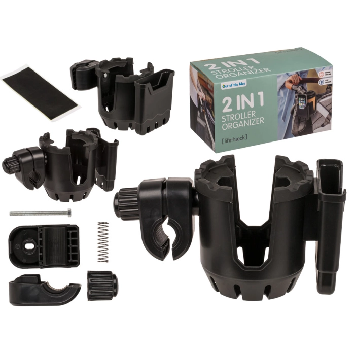 Baby stroller organizer for cup and phone