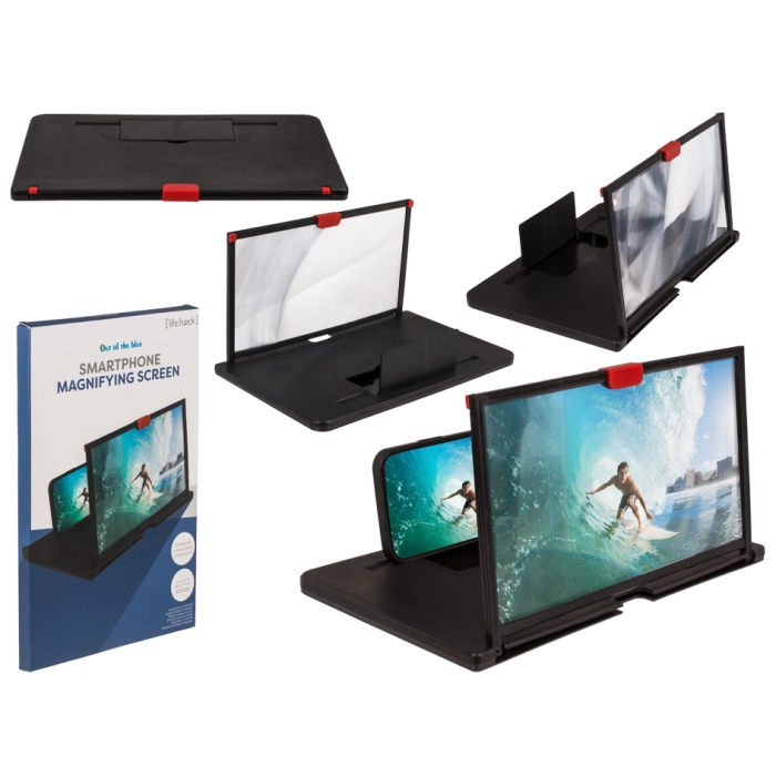 Magnifier + smartphone stand