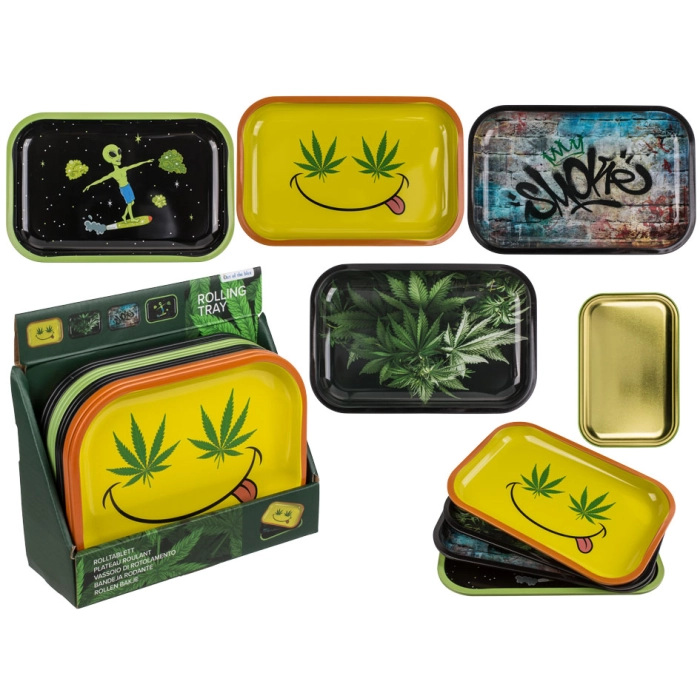 Decorative Metal Tray – Design Mix 18×14 cm