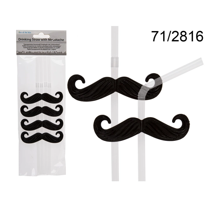 Drinking Straws with Mustache