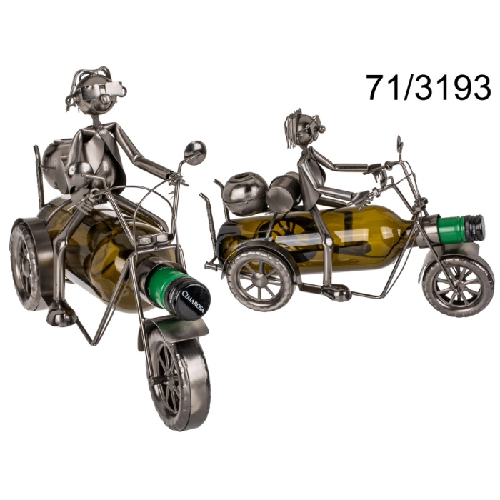 Metal wine rack - motorcyclist II