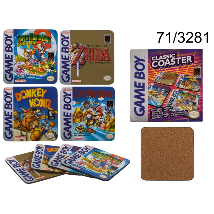 Skleněné podtácky Nintendo - licencovaný produkt