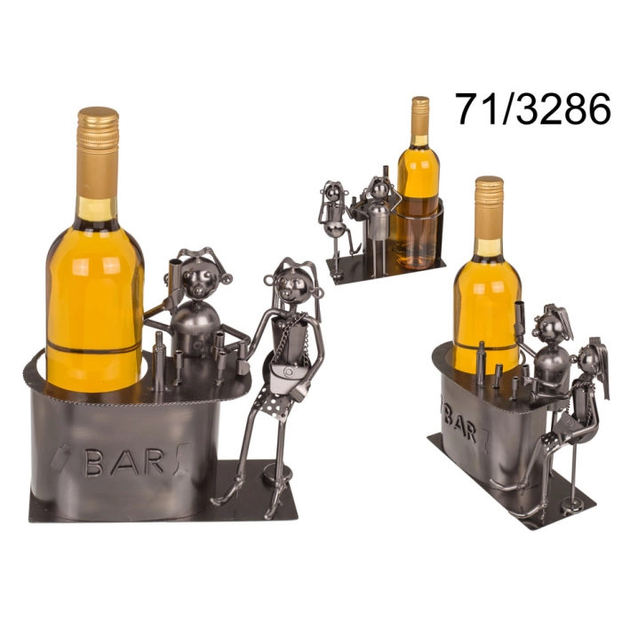 Kovový stojan na fľaše - bar