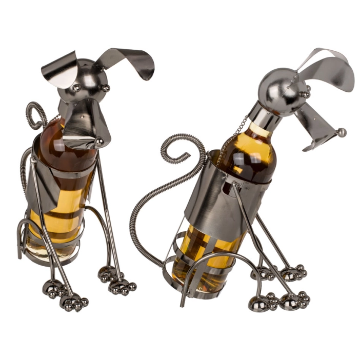 Metal wine rack - dog