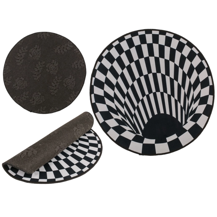 Illusion decorative rug - dia. 60 cm