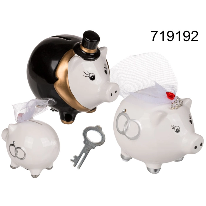 Ceramic piggy banks - a young couple, the last pieces