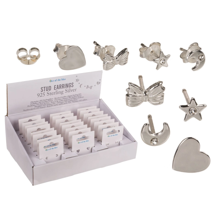 Stud earrings silver 925 - collection for women