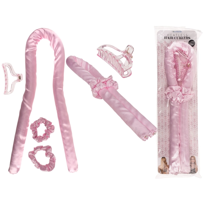 Non-heated foam curling iron for long hair - pink
