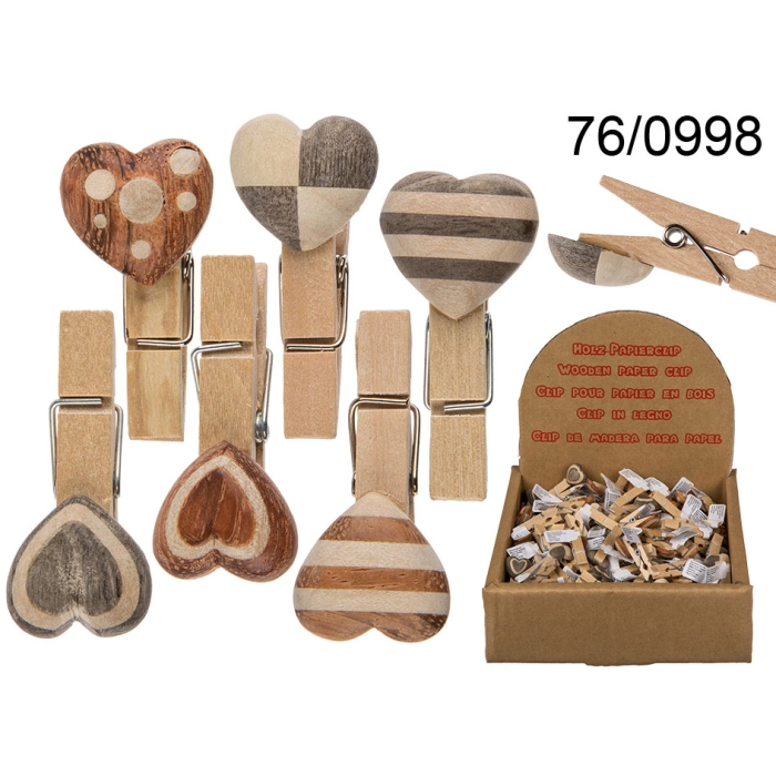 Wooden Clip with a Heart