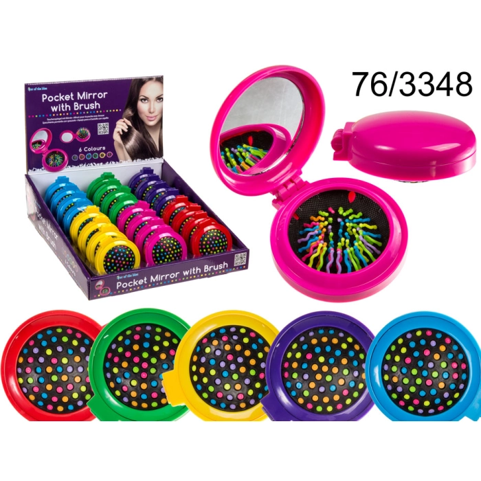 Pocket Mirror with Brush