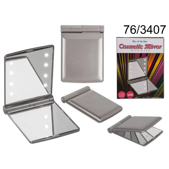 Pocket mirror with LED