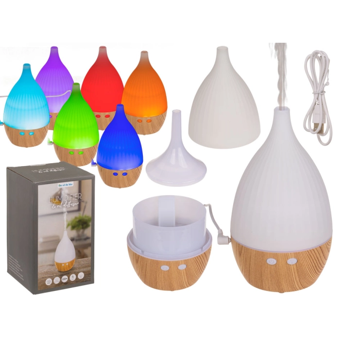 The USB aroma diffuser changes color