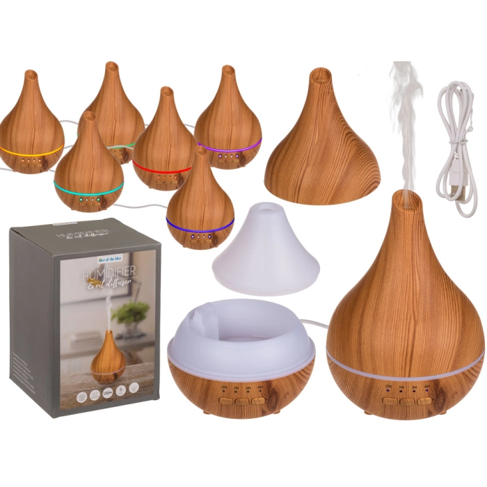 The USB aroma diffuser changes color