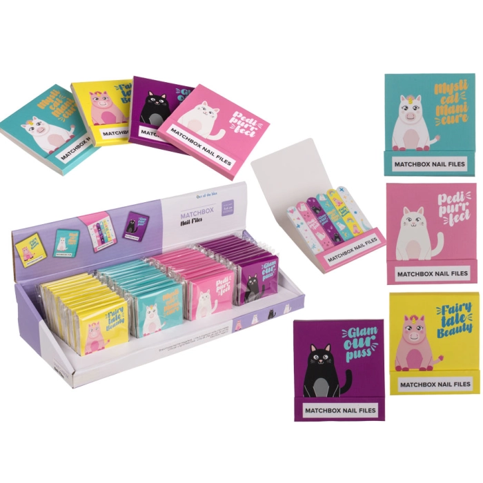 Set of 6 unicorns / cats nail files