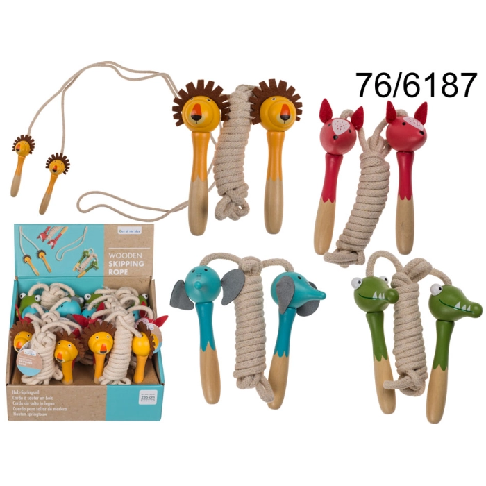 Wooden skipping rope