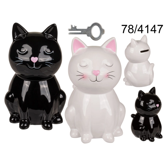 Ceramic piggy bank cat