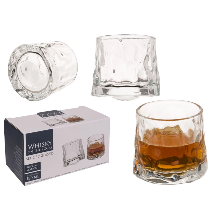 Két whiskys pohár készlet - rock