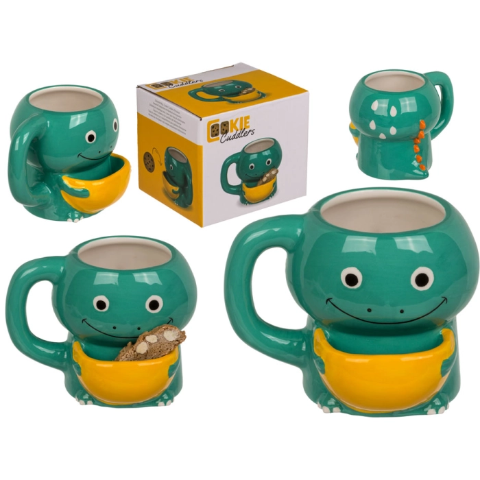 Dinosaur cookie mug