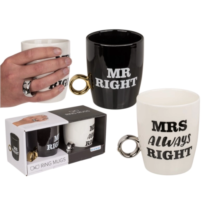 Mr. Right & Mrs. always Right with ring grip
