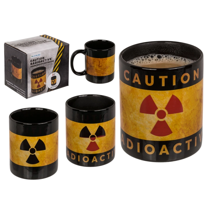 Radiactive nuclear cup - changes color