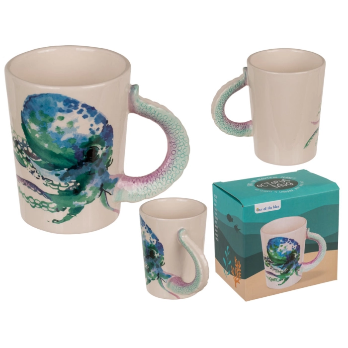 Steingutbecher Oktopus 300 ml
