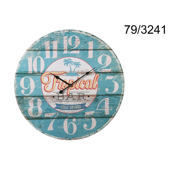XXL Tropical Bar Retro Wooden Wall Clock