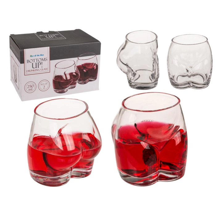 Set of two wine glasses - butt