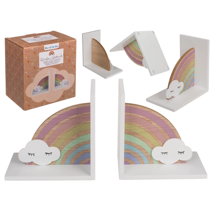 Bookends - rainbow with a cloud (2 pieces)