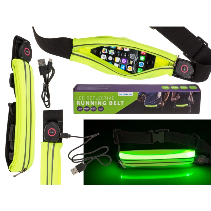 LED hip bag for runners, glows in the dark