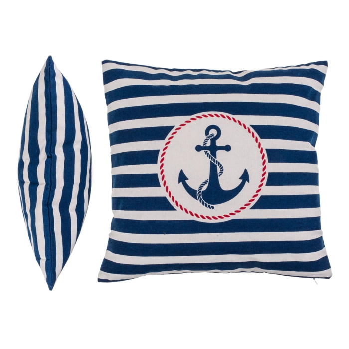 Decorative pillow with an anchor