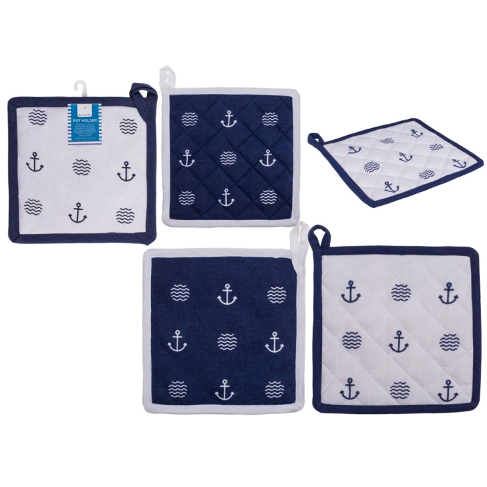 Cloth-handles for pots, nautical style