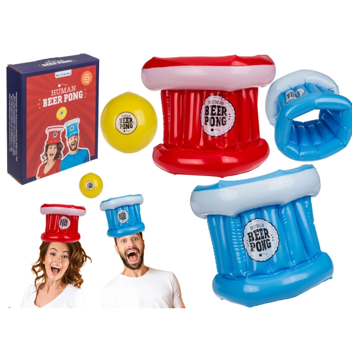 Inflatable beer pong - party game