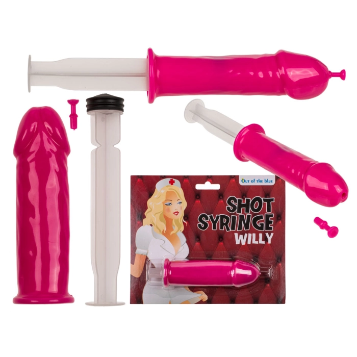 Syringe shooting a penis