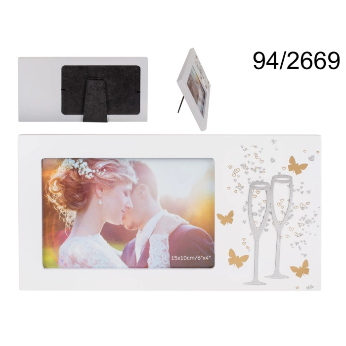 Wooden photo frame Just Married
