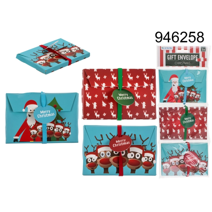 Merry Christmas gift envelope 3 pieces