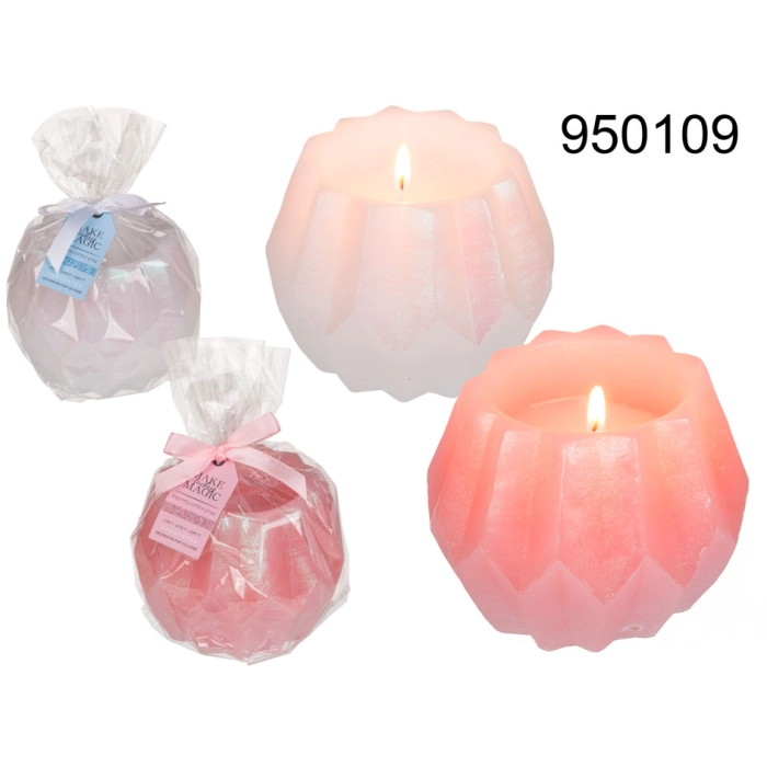 Decorative candle in foil