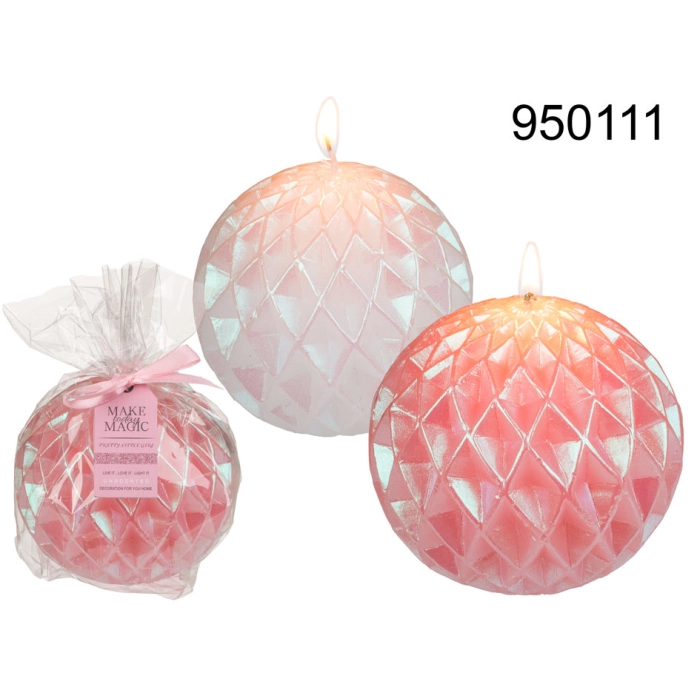 Decorative candle in foil