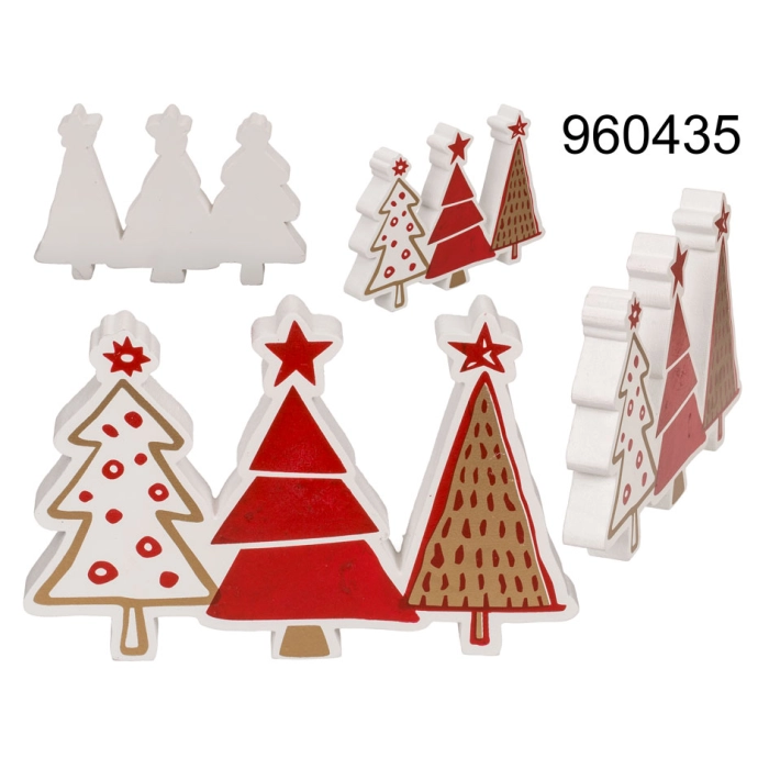 Wooden Christmas trees - decoration of Christmas