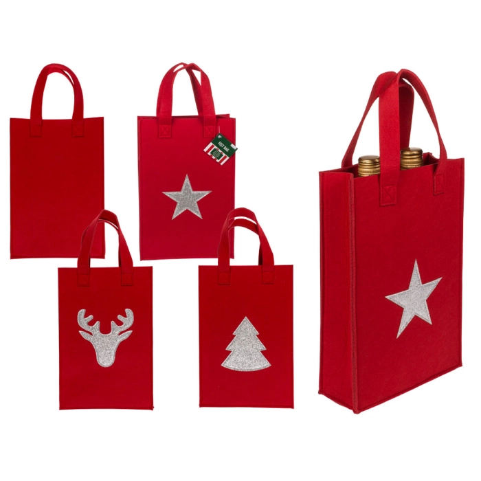 Christmas gift bag made of felt, 20 x 8 x 30 cm