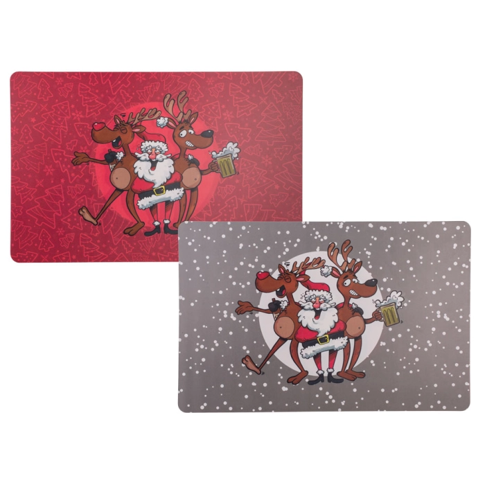 Crazy Santa table placemat
