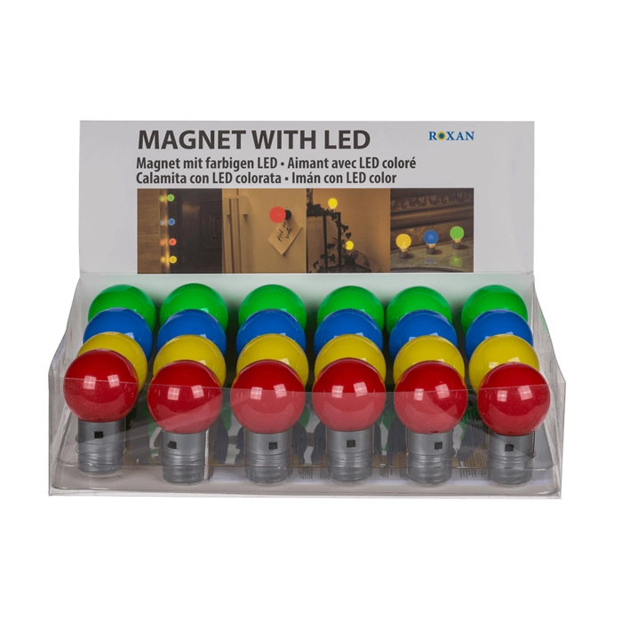 Colorful LED bulb with a magnet