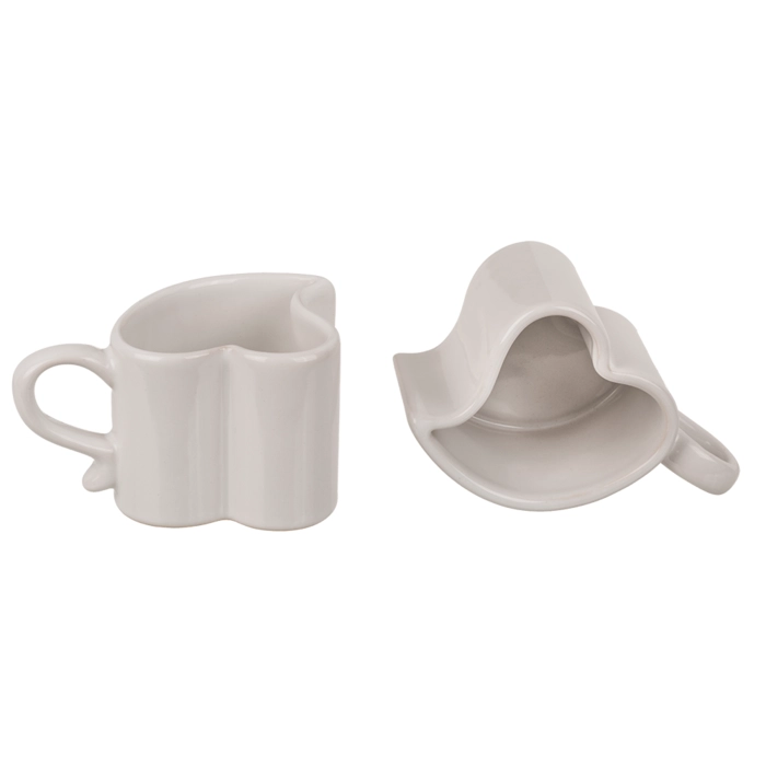 Heart-shaped espresso cups in love