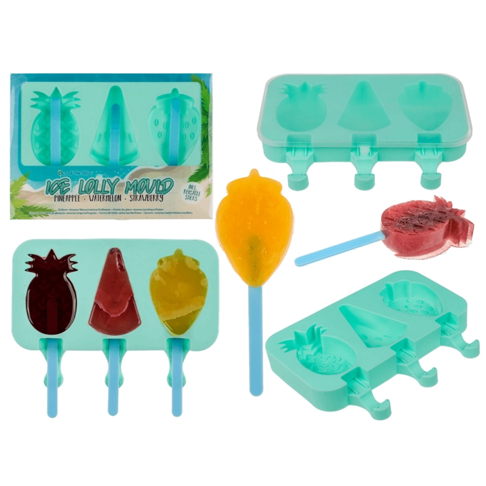 Ice cream mold - pineapple, strawberry, watermelon