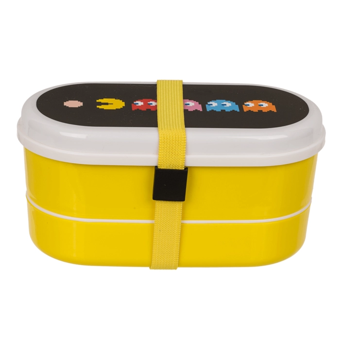 Pac-Man Lunchboxen mit Löffel und Gabel - Lizenzprodukt