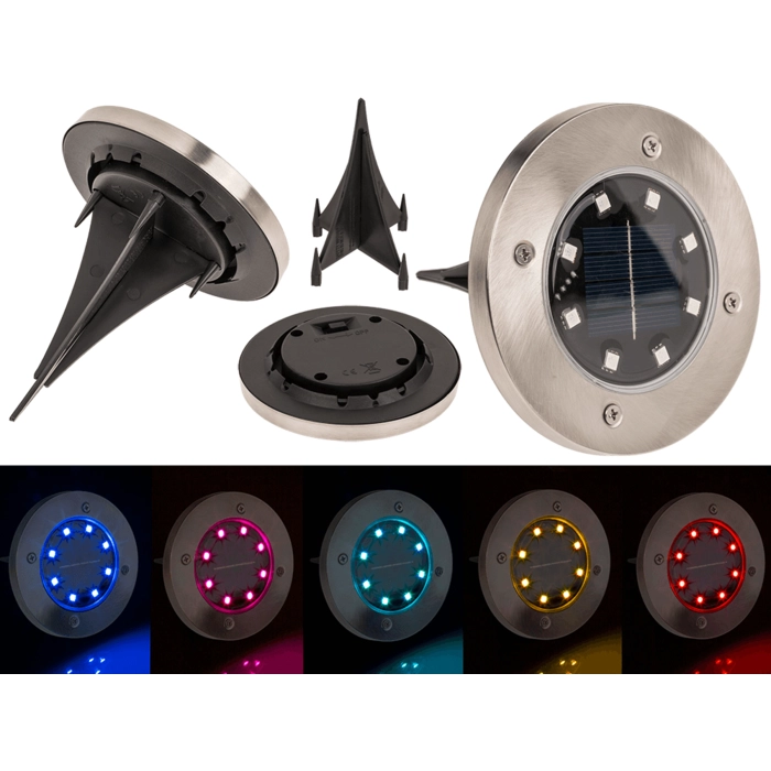 LED kruhové solární závěsné svítidlo IP44 4 ks.
